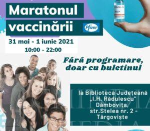 Read more about the article MARATON DE VACCINARE LA BIBLIOTECA JUDEȚEANĂ DÂMBOVIȚA, PENTRU ADOLESCENTI CU VÂRSTE ÎNTRE 16 ȘI 18 ANI