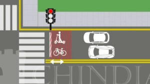 Read more about the article COD RUTIER:  În intersecții, primii trei metri după semafor vor fi rezervați exclusiv bicicliștilor și trotinetiștilor