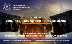 Read more about the article De Ziua Întreprinzătorilor din România CCIA Dâmbovița oferă un discount de 30% pentru cotizația anului 2022