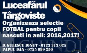 Read more about the article CLUB SPORTIV LUCEAFĂRUL ORGANIZEAZĂ SELECȚIE ȘI ÎNSCRIERI PENTRU COPII