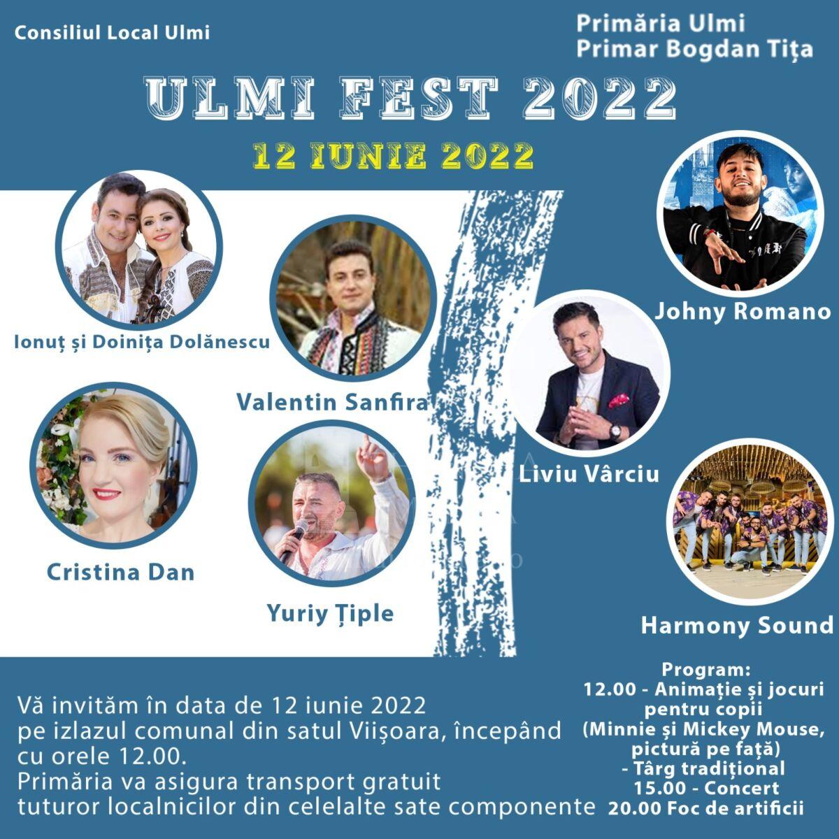 You are currently viewing PRIMARIA ULMI:  Ziua Comunei  Ulmi – “Ulmi fest 2022”