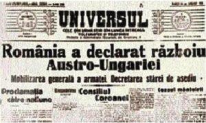Read more about the article NU-ȚI UITA ISTORIA: 14 august 1916.  România intră  în Primul Război Mondial