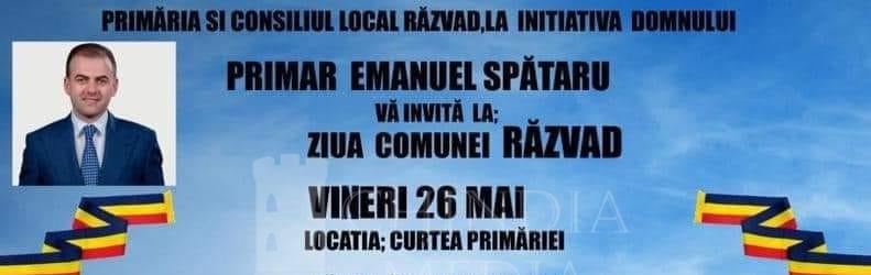 COMUNA RAZVAD VA IMBRACA STRAIE DE SARBATOARE PE 26 MAI