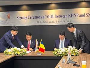 Read more about the article Nuclearelectrica și Korea Hydro & Nuclear Power (KHNP) semnează un Memorandum de Înțelegere (MoU) pentru cooperare în domeniul combustibilului nuclear