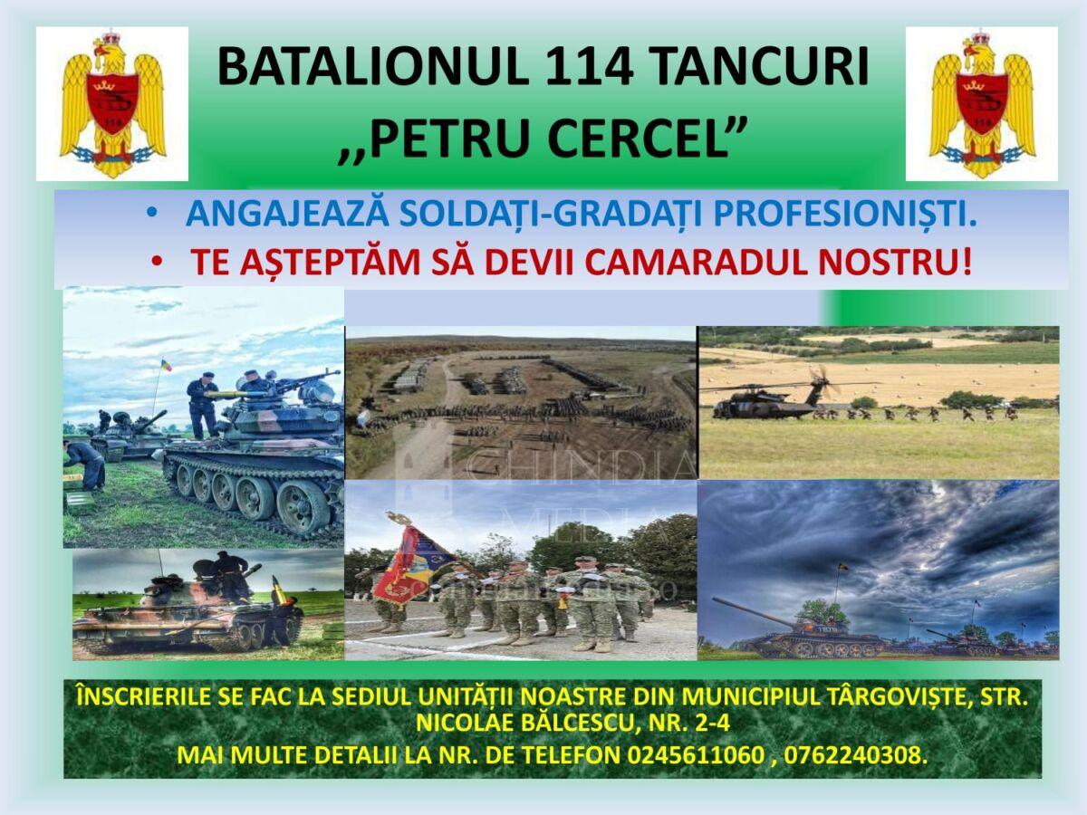 You are currently viewing „CAVALERII DE OȚEL AI TÂRGOVIȘTEI”-BATALIONUL 114 TANCURI RECRUTEAZĂ!