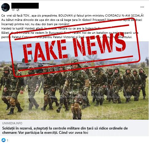 You are currently viewing MApN: Atenție la dezinformări cu privire la așa-zise pregătiri pentru mobilizarea rezerviștilor militari