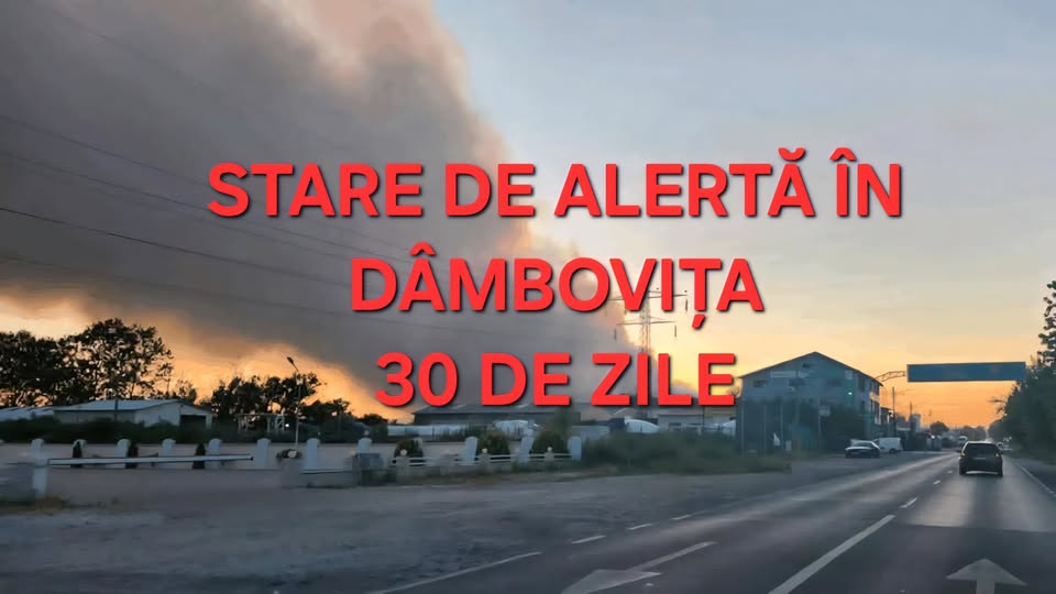 CJUS DAMBOVITA: S-A PROPUS STARE DE ALERTĂ ÎN DÂMBOVIȚA, PENTRU 30 DE ZILE, DIN CAUZA INCENDIULUI DE LA GROAPA DE GUNOI DIN ANINOASA