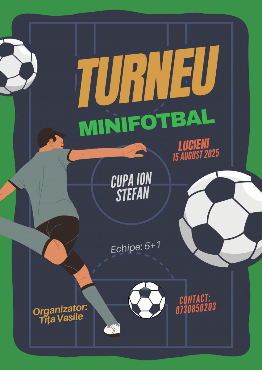 You are currently viewing LUCIENI: A cincea ediție a Cupei ”Ion Ștefan” la fotbal va avea loc pe 15 august 2025