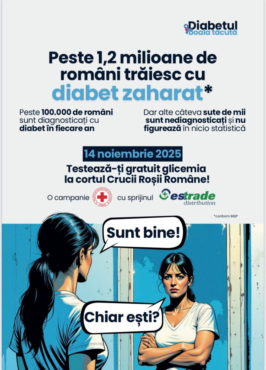 You are currently viewing Crucea Roșie Română – Filiala Dâmbovița marchează Ziua Mondială a Diabetului Zaharat printr-o acțiune de informare și prevenție