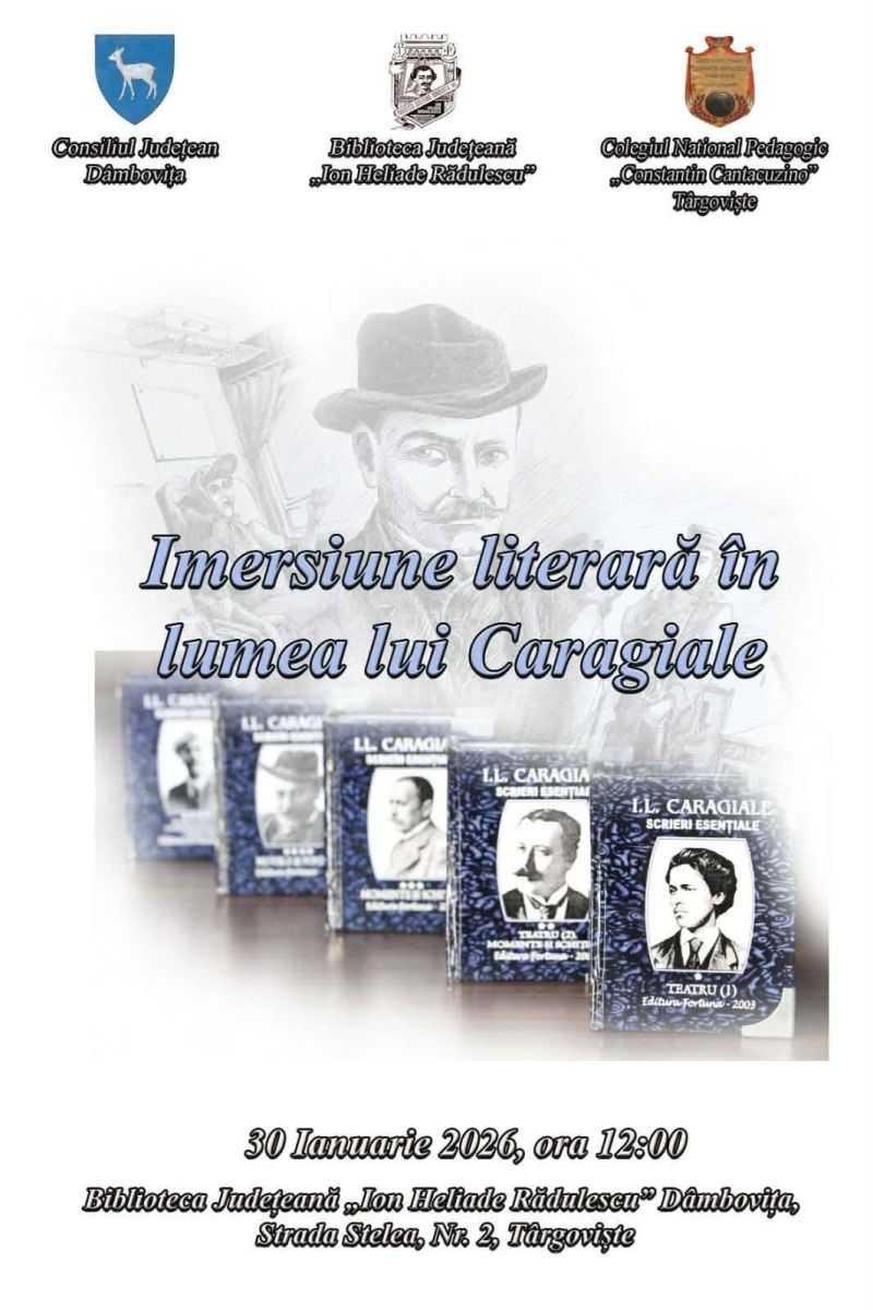 You are currently viewing „Imersiune literară în lumea lui Caragiale” – Program cultural la Biblioteca Judeţeană Dâmbovița