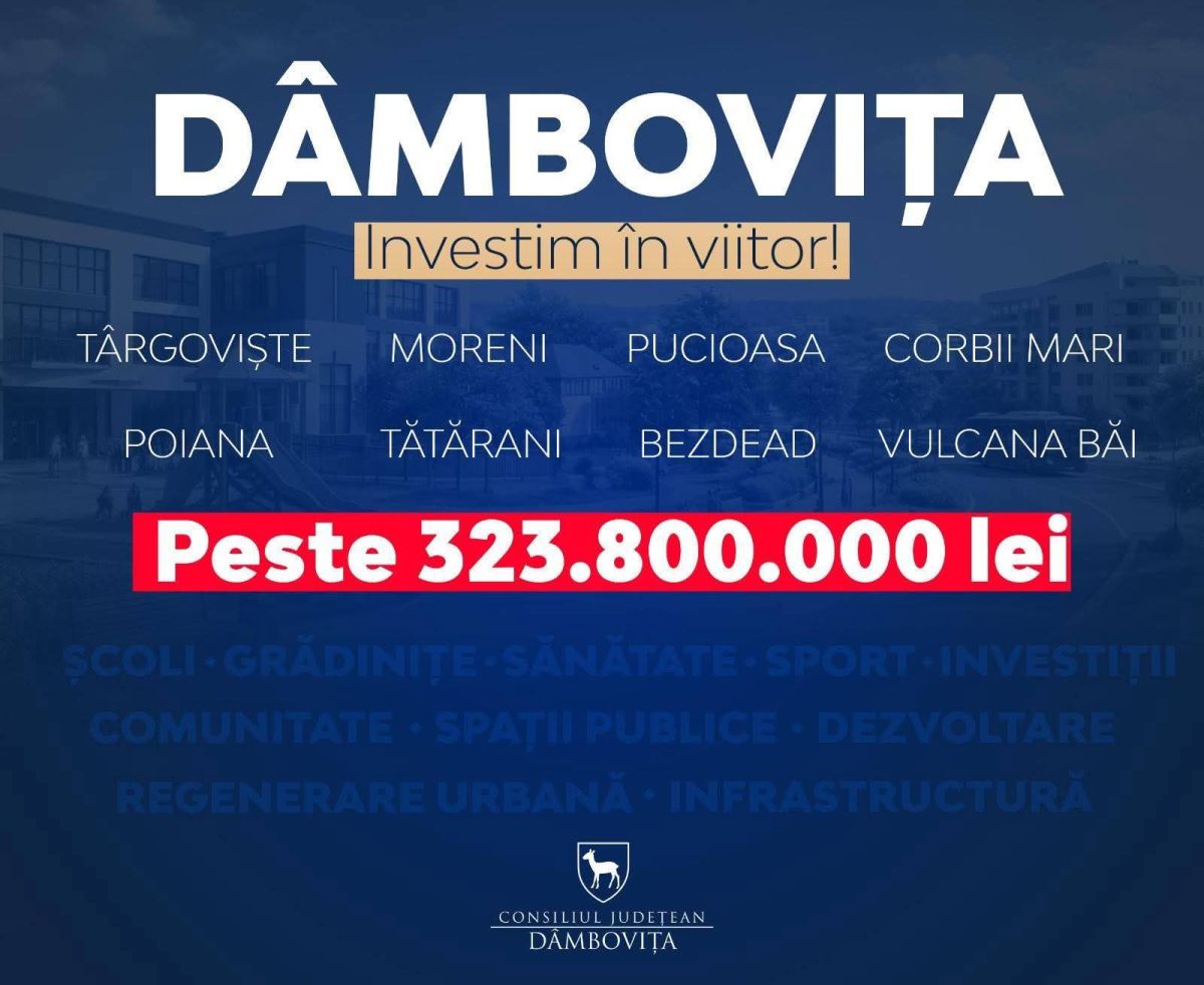 You are currently viewing CORNELIU ȘTEFAN: 323,8 milioane de lei pentru dezvoltarea Dâmboviței!