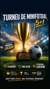 Read more about the article PRIMĂRIA LUCIENI: Au început înscrierile pentru Turneul de Minifotbal „Cupa Ion Ștefan” – ediția 2026