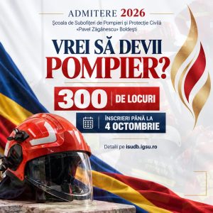 Read more about the article ISU DAMBOVITA: Vrei să devii pompier? Acum este momentul să faci primul pas!