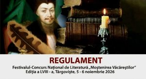 Read more about the article Festivalul-Concurs Naţional de Literatură „Moștenirea Văcăreştilor” Ediţia a LVII – a, Târgovişte, 5 – 6 noiembrie 2026