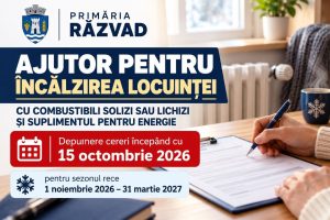 Read more about the article PRIMARIA RAZVAD: AJUTOR PENTRU ÎNCĂLZIREA LOCUINȚEI