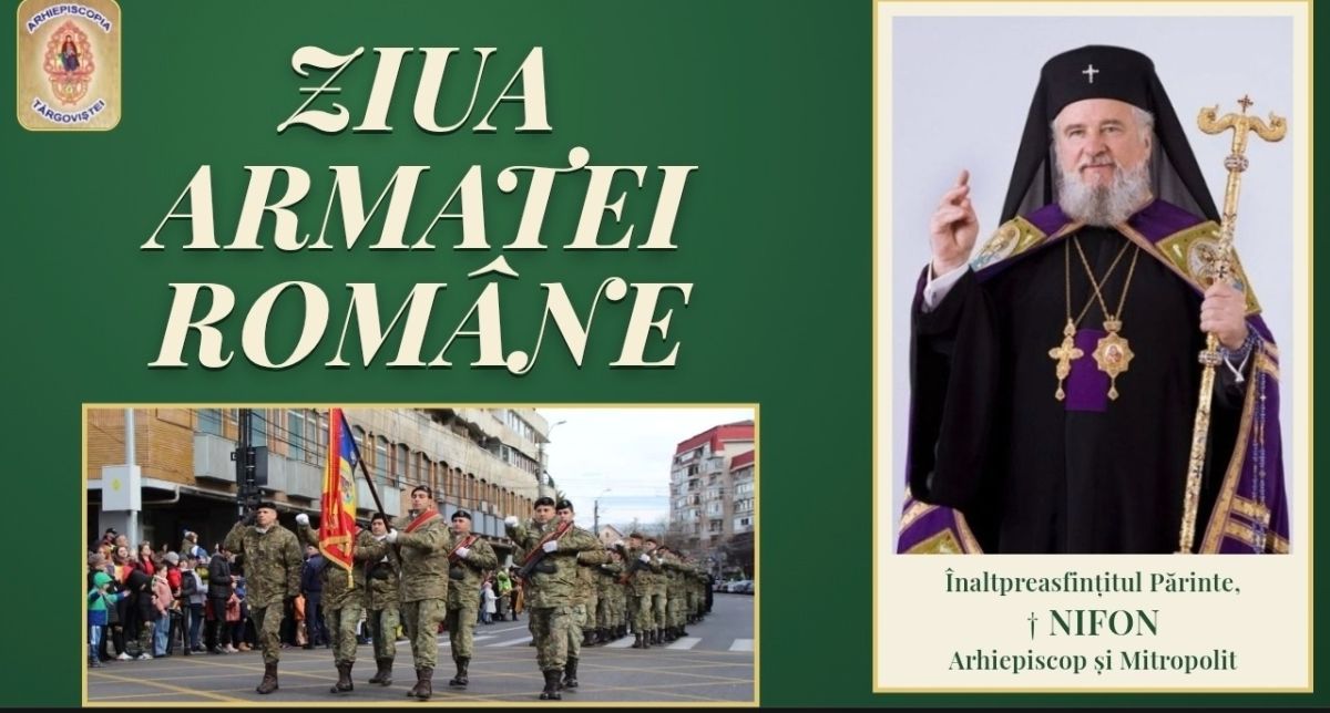 You are currently viewing MESAJUL ÎNALTPREASFINŢITULUI PĂRINTE ARHIEPISCOP ȘI MITROPOLIT NIFON CU OCAZIA ZILEI ARMATEI ROMÂNE – 25 OCTOMBRIE 2026 –
