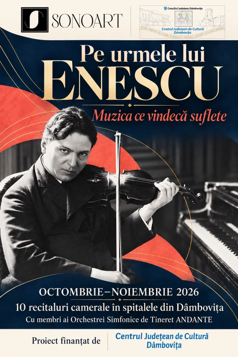 You are currently viewing SONOART: „Pe urmele lui Enescu – muzica ce vindecă suflete”: muzica clasică ajunge în spitalele din Dâmbovița